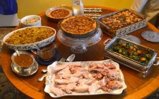 The Thanksgiving spread.